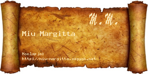 Miu Margitta névjegykártya